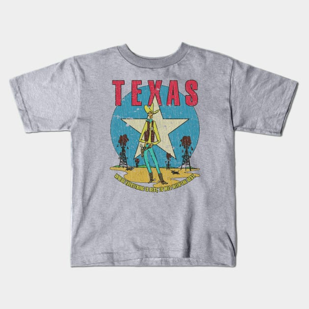 Texas Where Everything Is Best 1845 Kids T-Shirt by JCD666